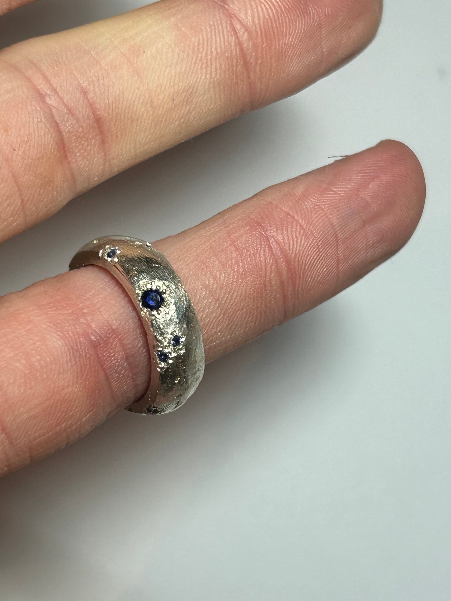 Rough Sapphire Band