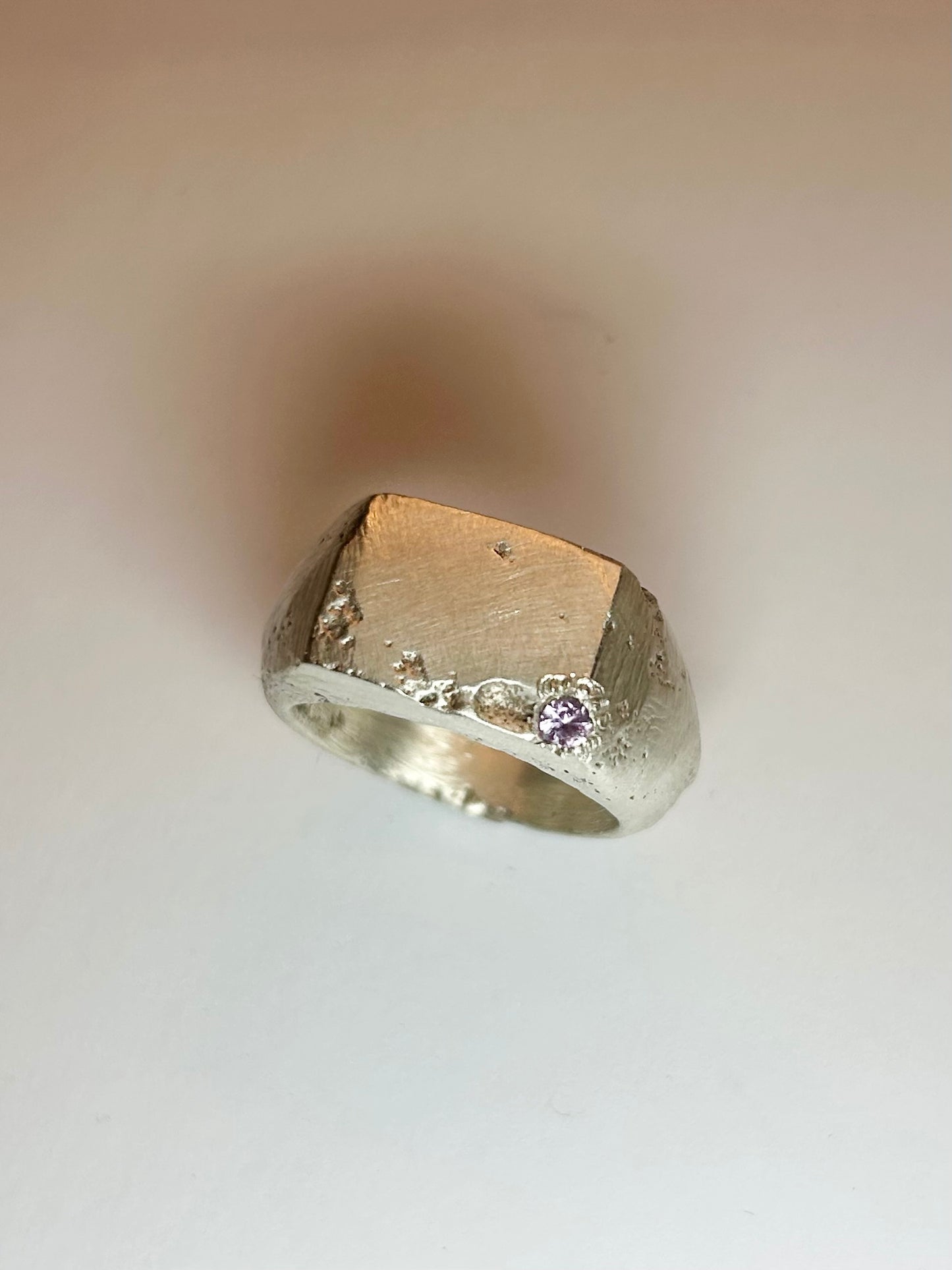 Purple Rough Sapphire Signet