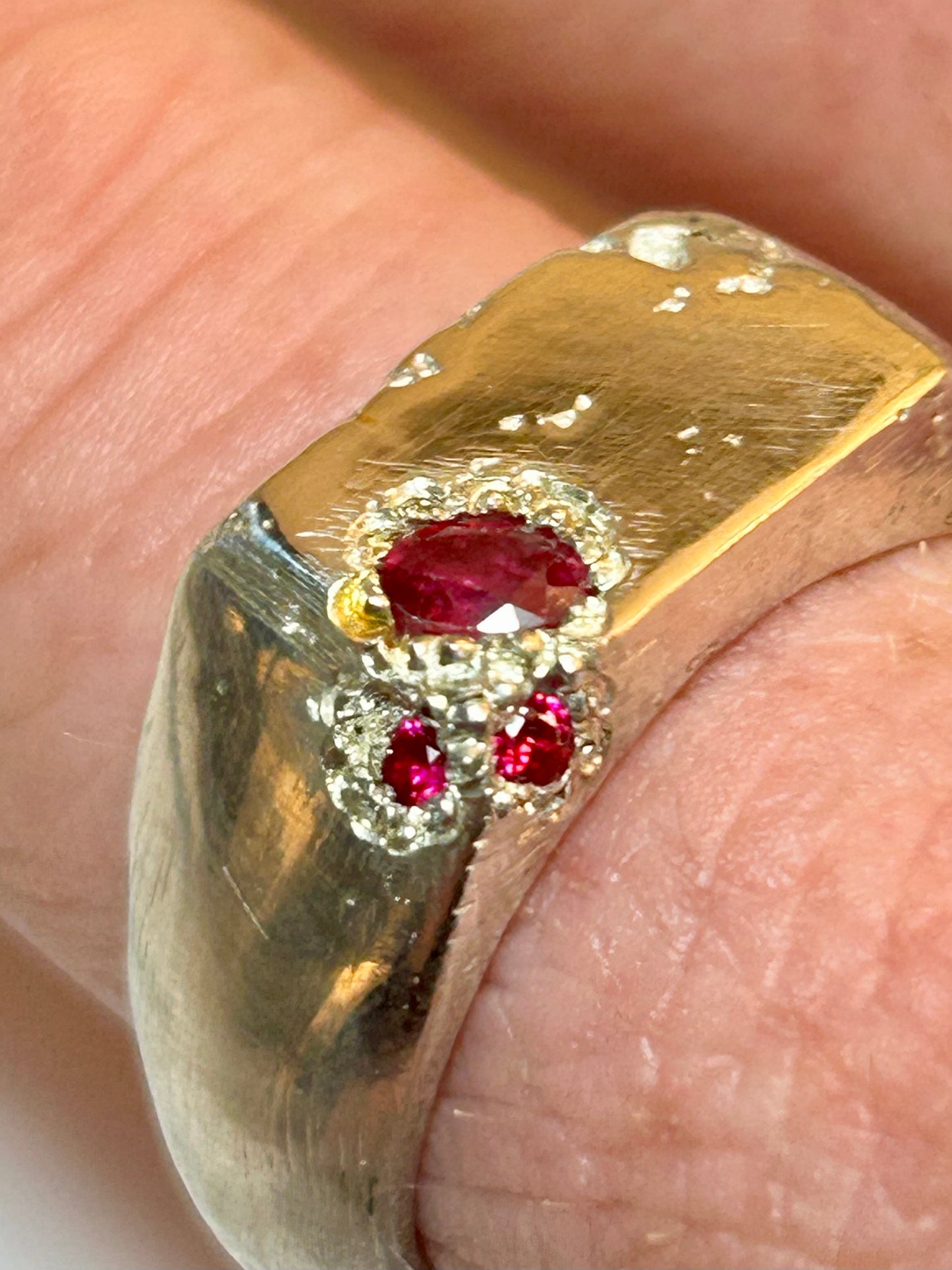 3 Ruby Rough Signet
