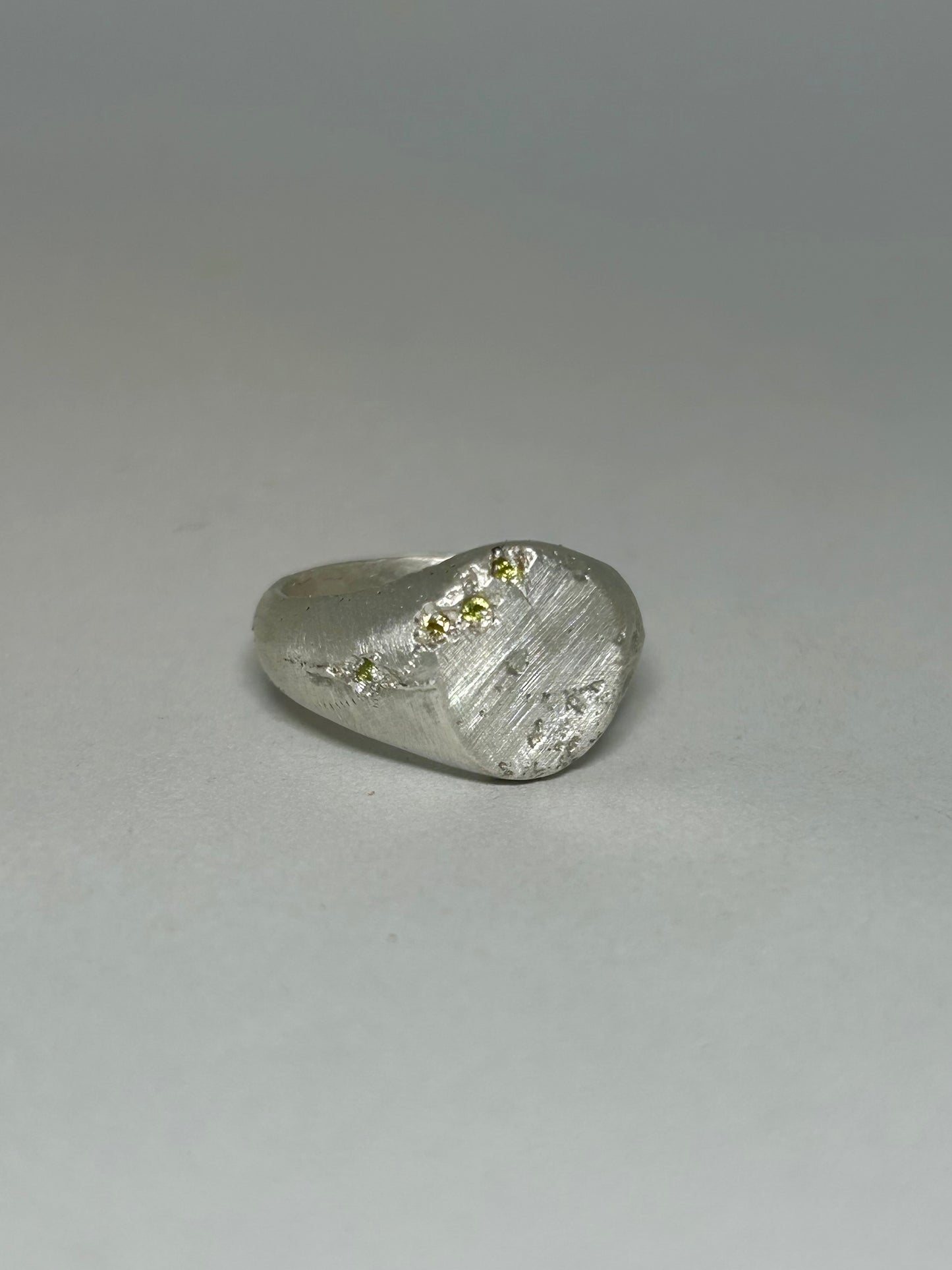 Citrine Rough Oval Signet