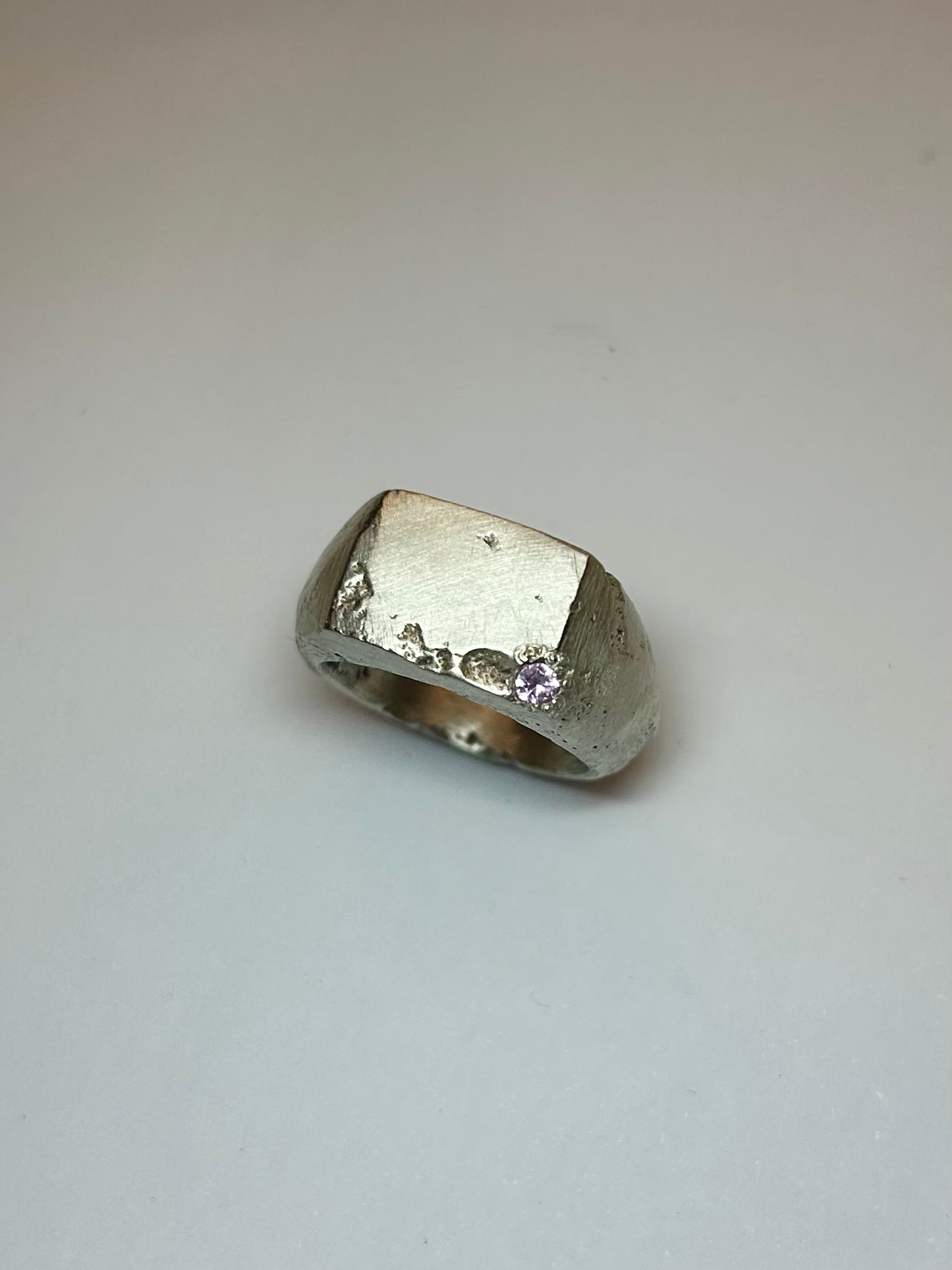 Purple Rough Sapphire Signet
