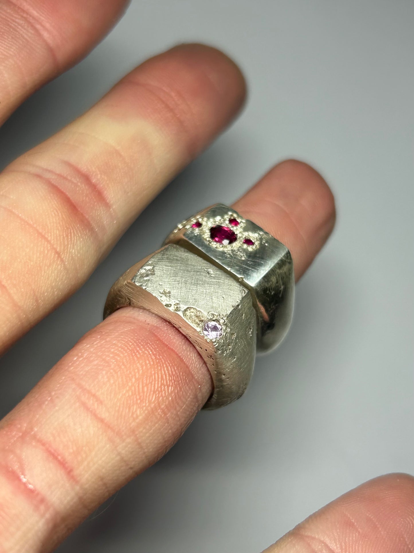 Purple Rough Sapphire Signet