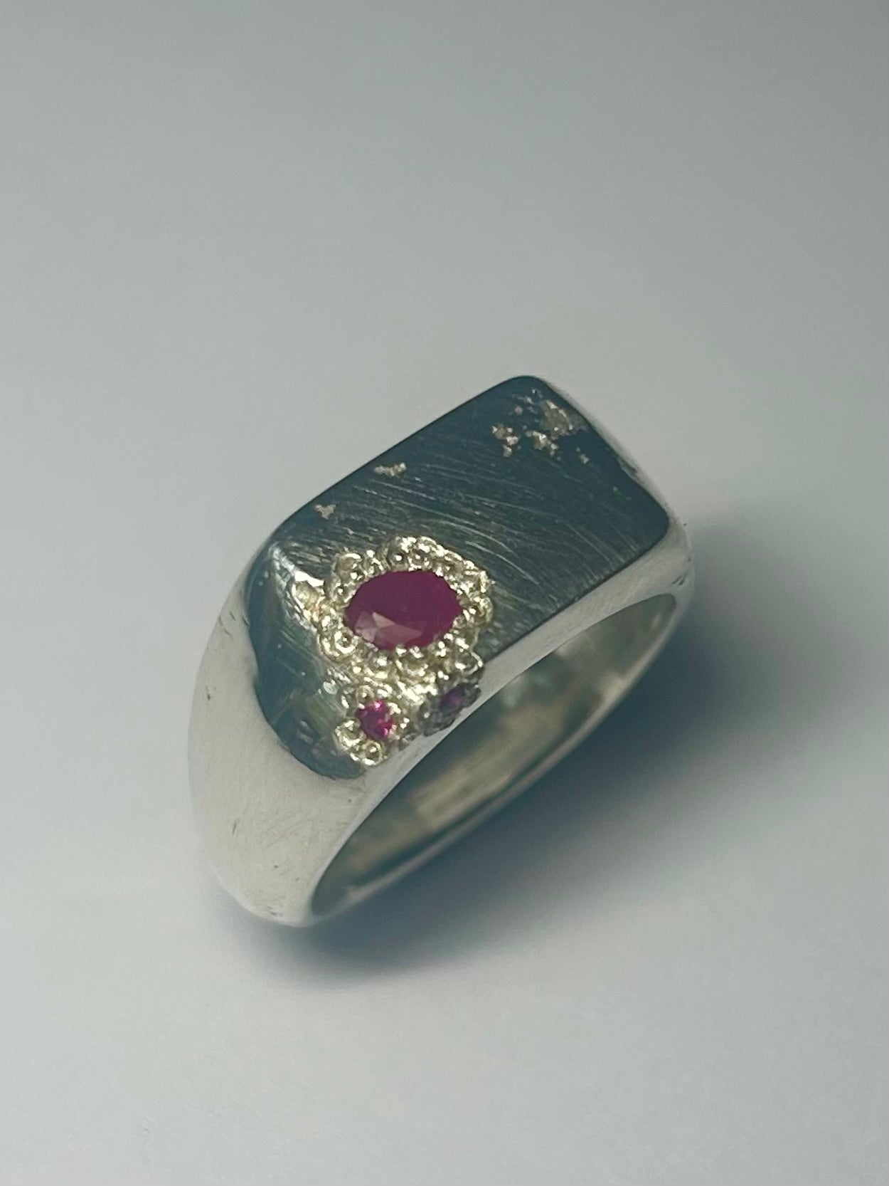 3 Ruby Rough Signet