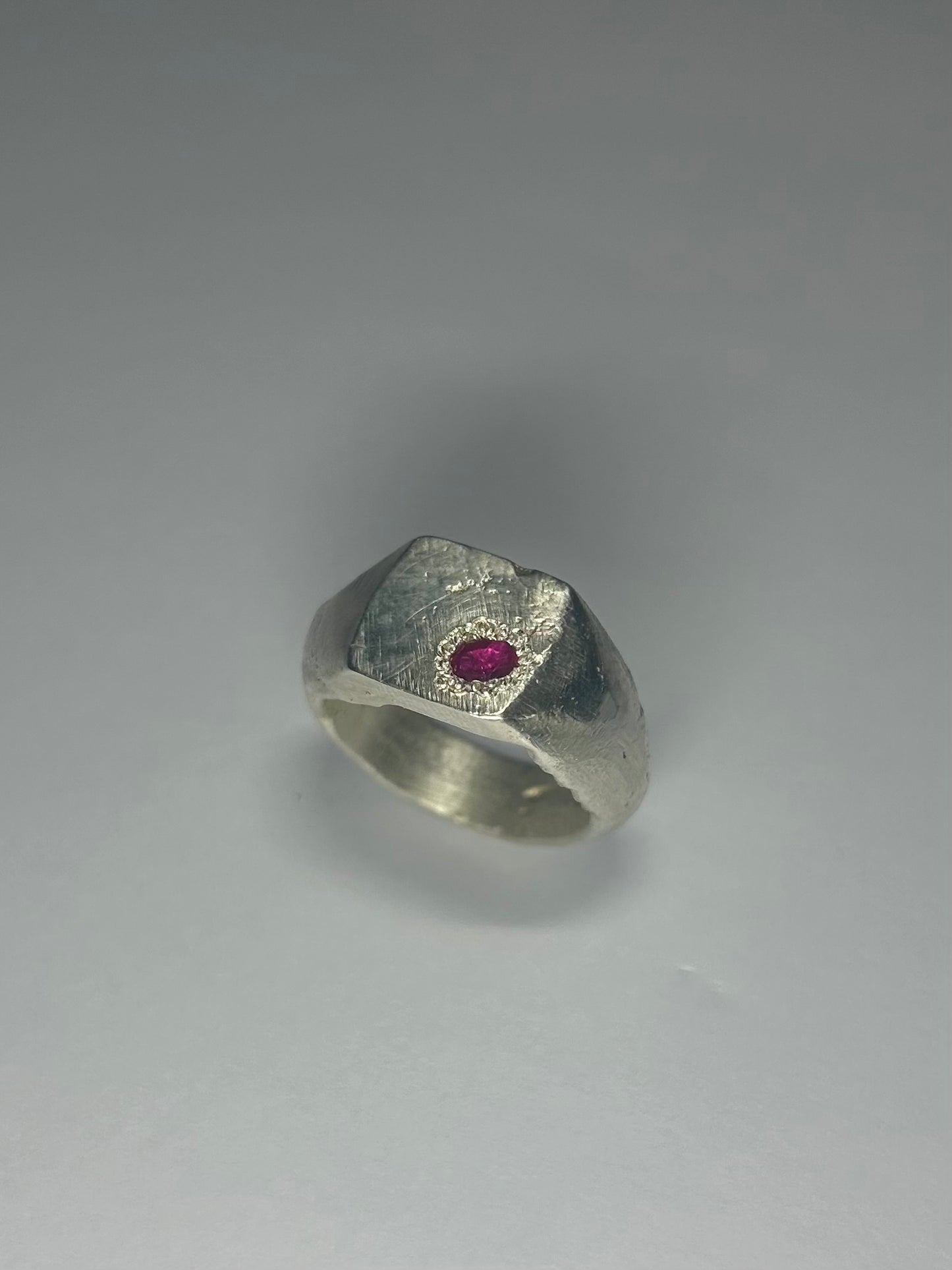 Rough Ruby Signet