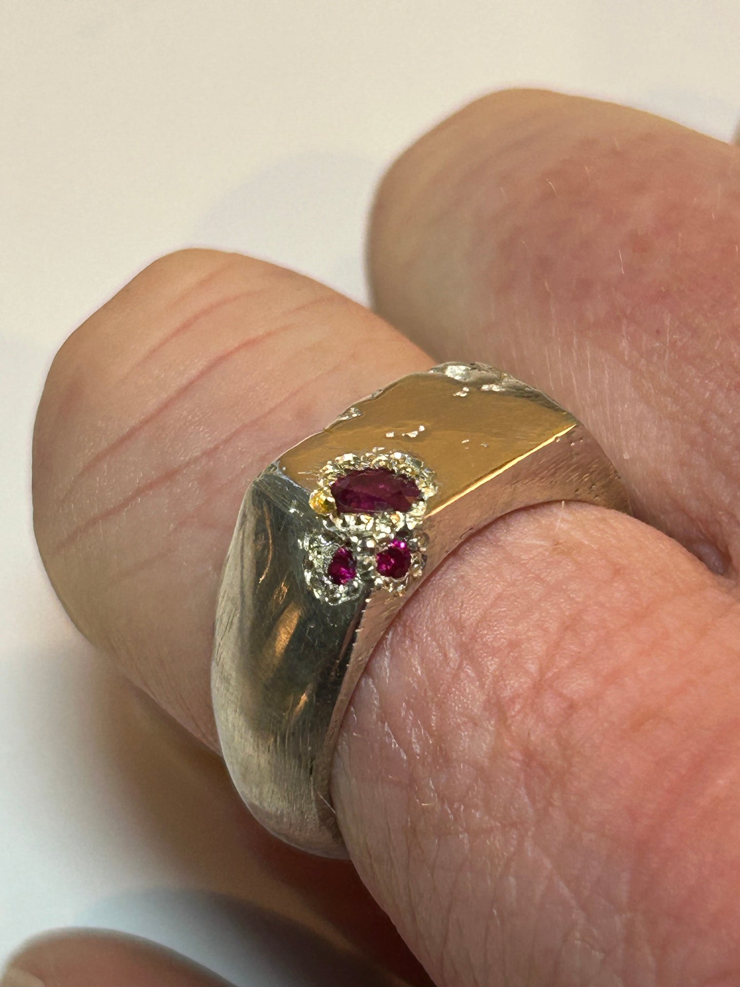 3 Ruby Rough Signet