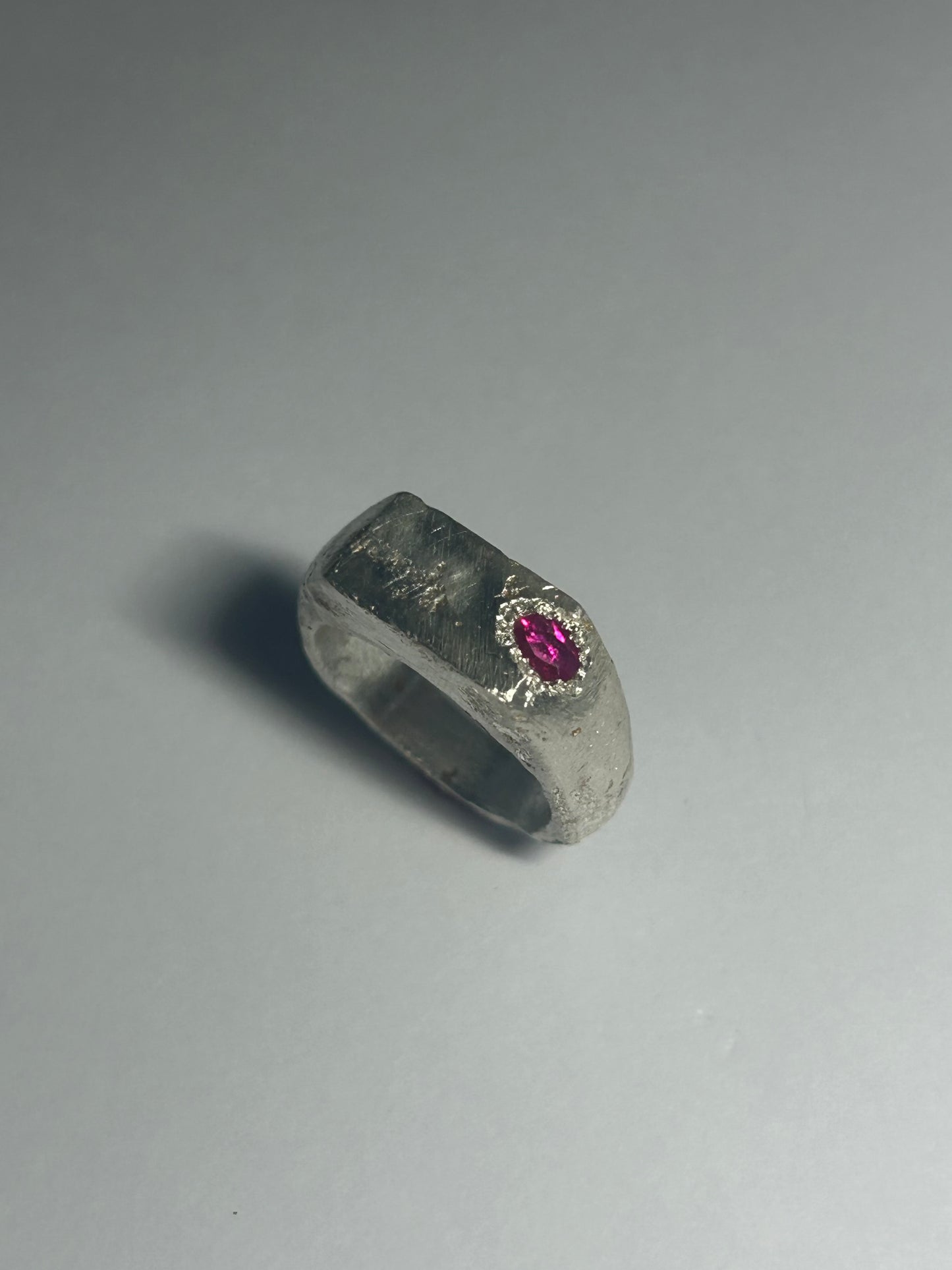 Rough Ruby Signet
