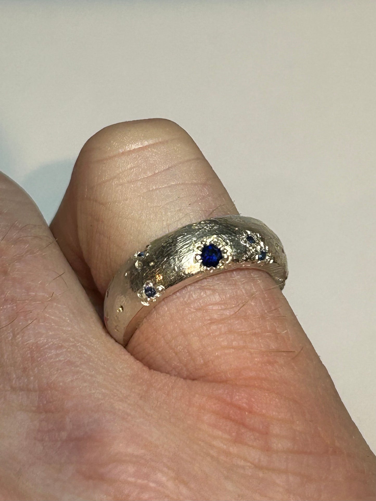 Rough Sapphire Band