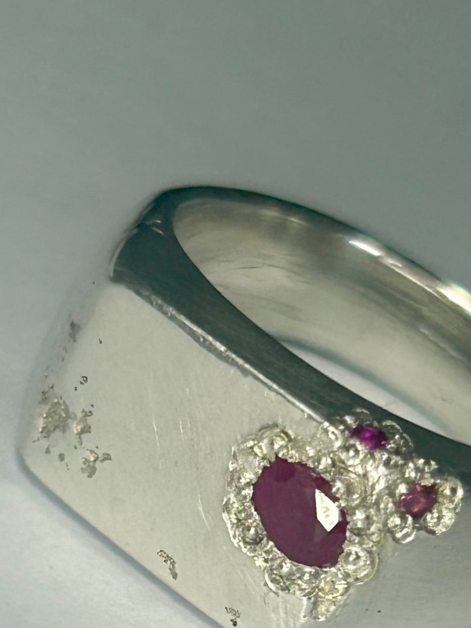3 Ruby Rough Signet