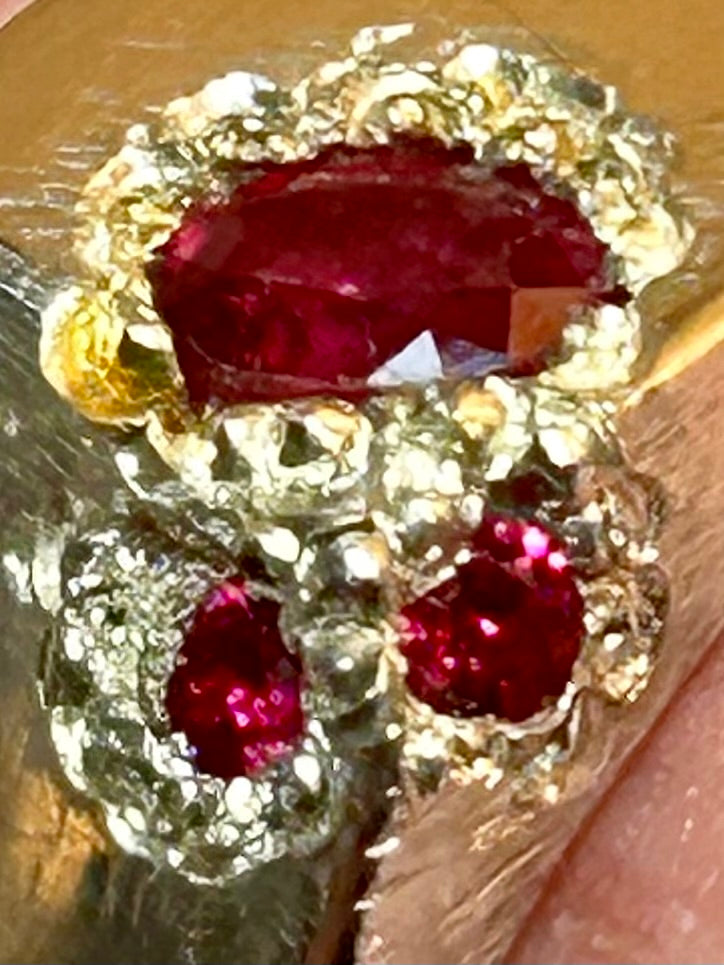 3 Ruby Rough Signet