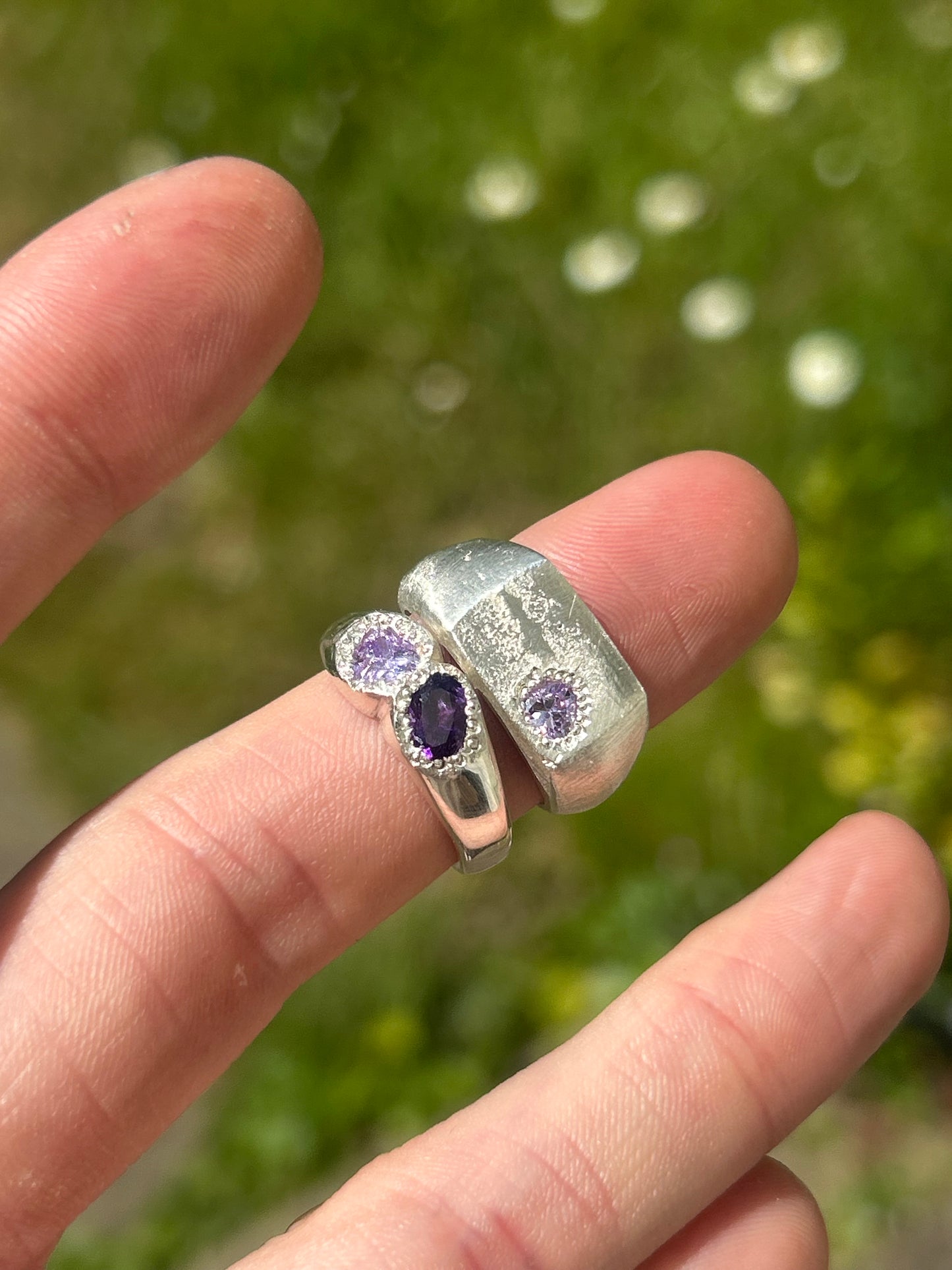 Lavender Amethyst Pair Ring