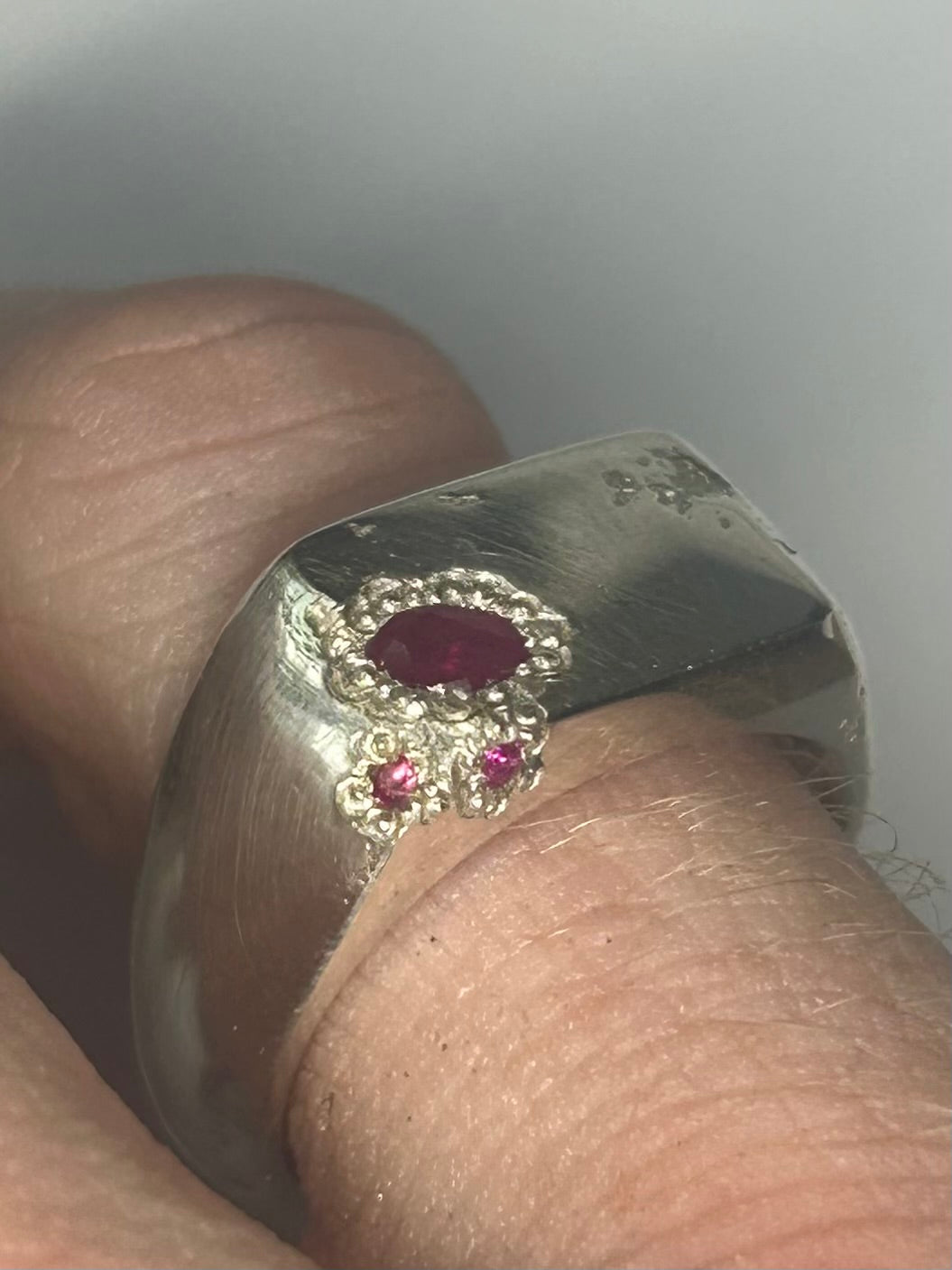3 Ruby Rough Signet