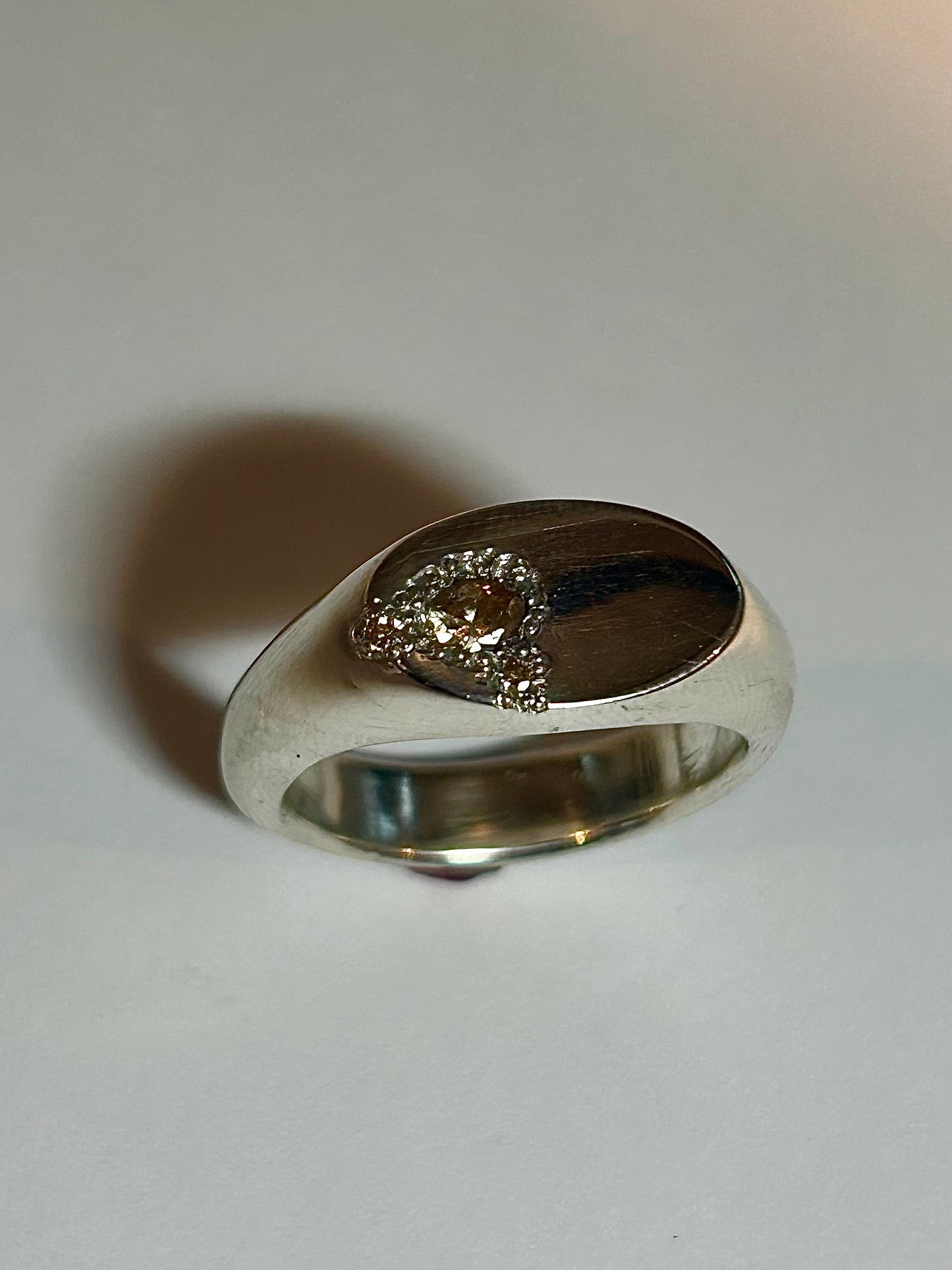 Champagne Gemstone Oval Signet