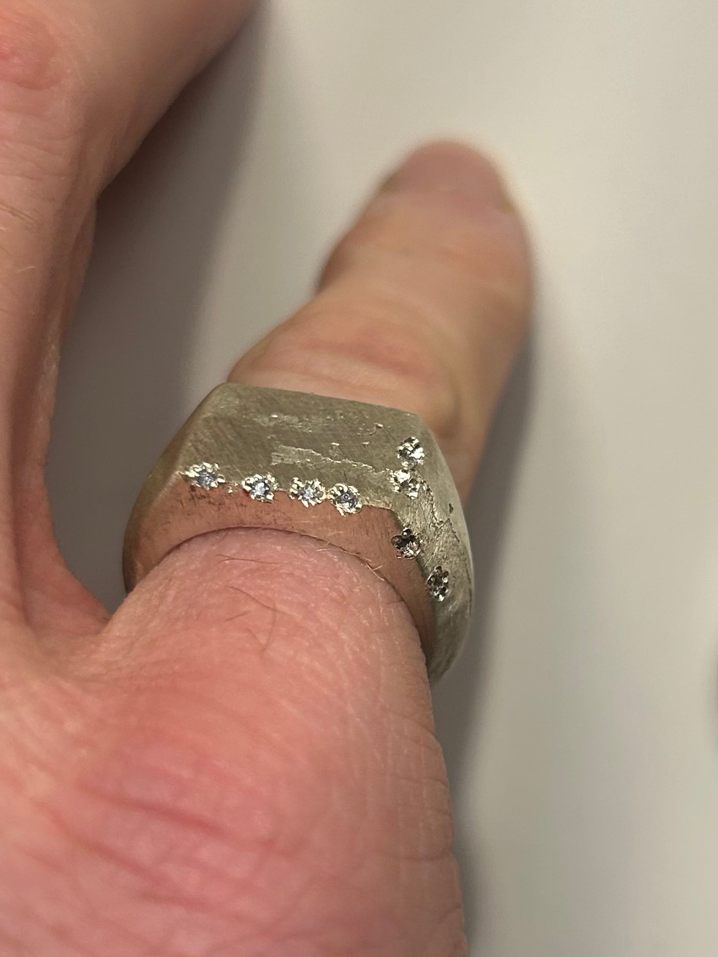 Rough Tanzanite Rectangle Signet