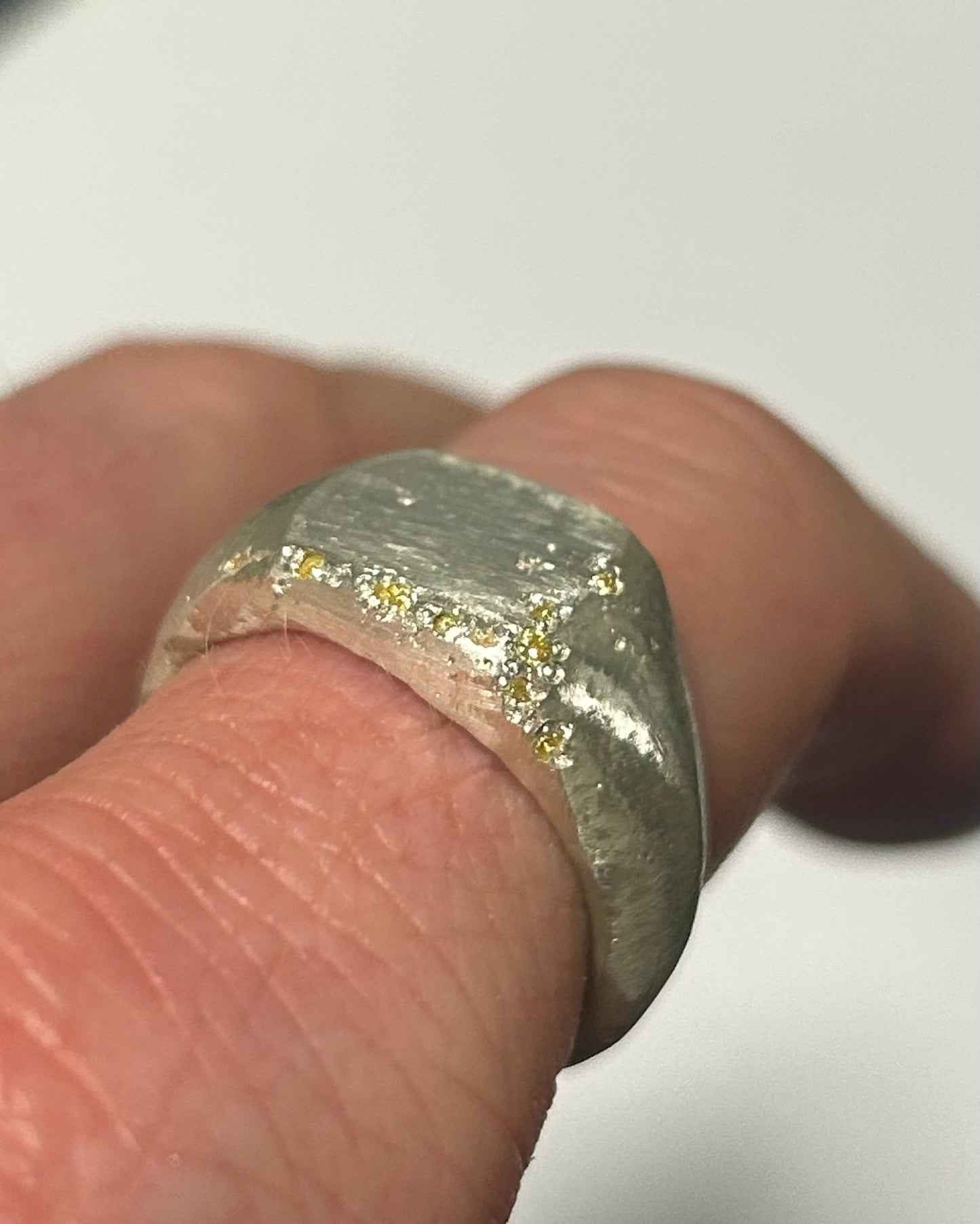 Rough Citrine Square Signet
