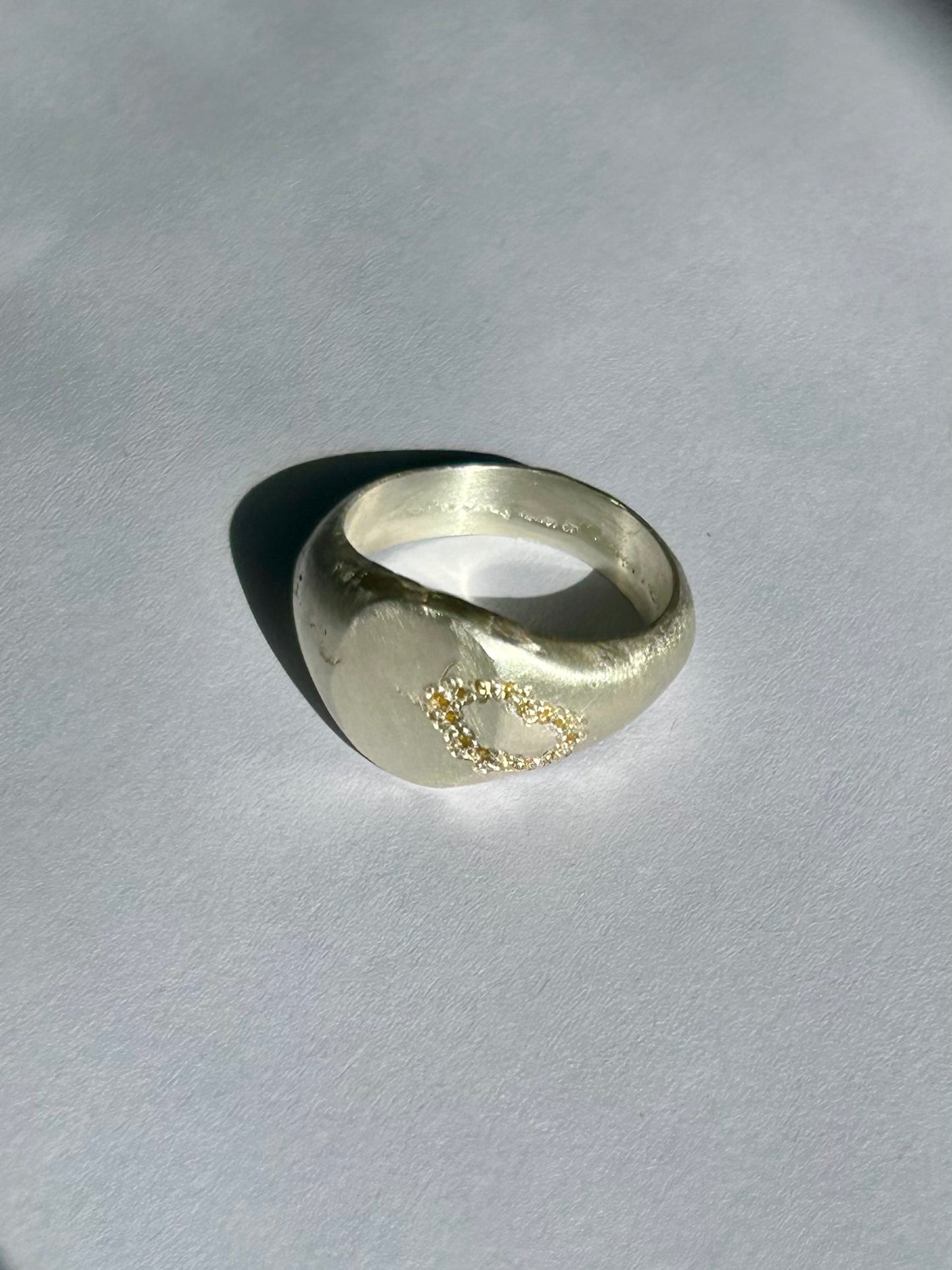Rough Citrine Oval Halo Signet