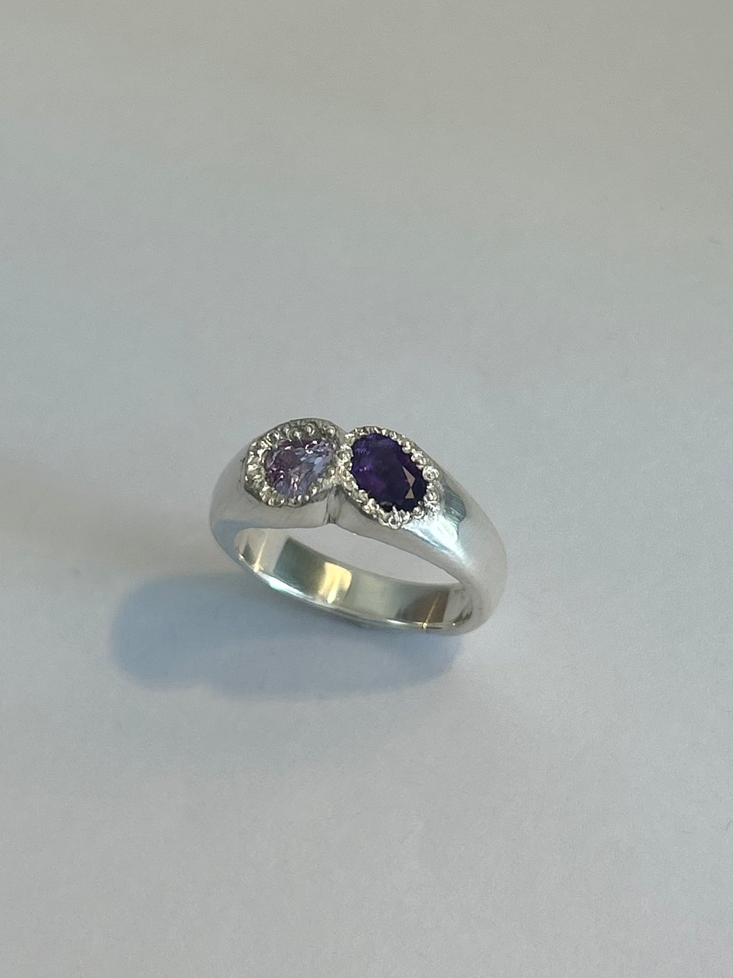 Lavender Amethyst Pair Ring