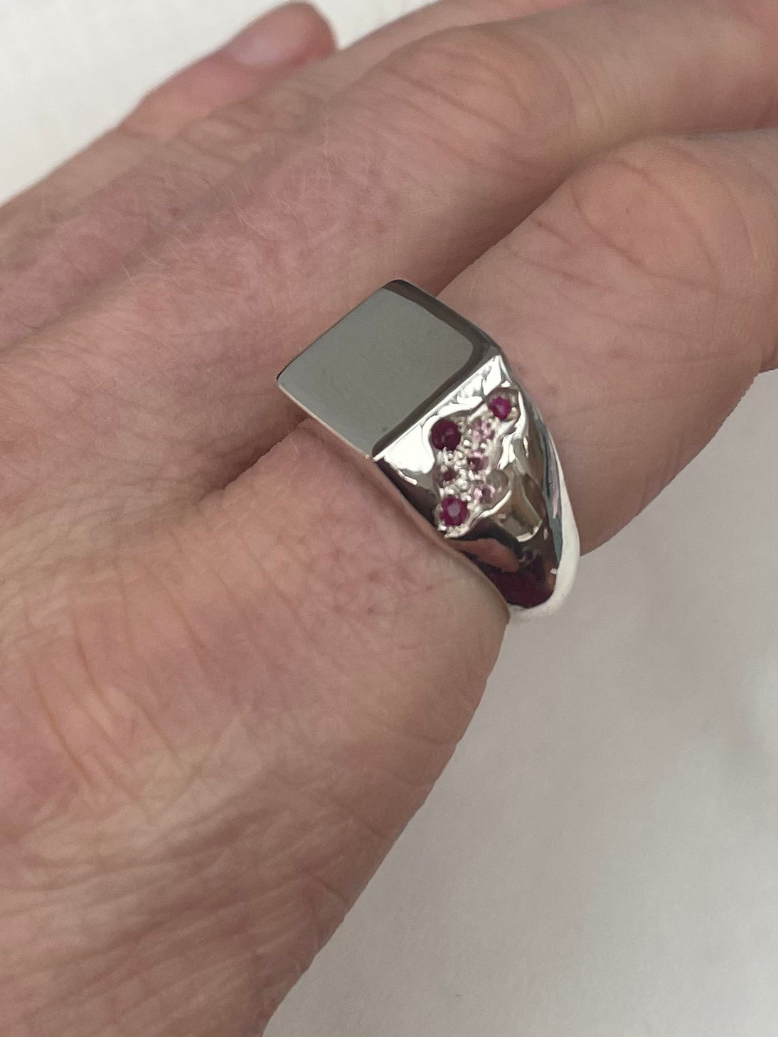 Signet Ruby Embedded Ring