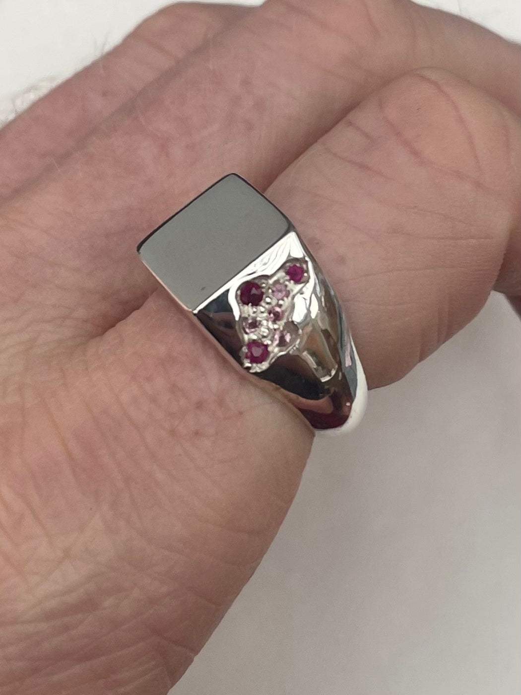 Signet Ruby Embedded Ring